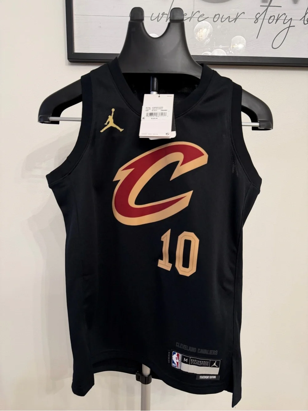 Jordan Youth Cleveland Cavaliers Darius Garland #10 Statement Jersey Black